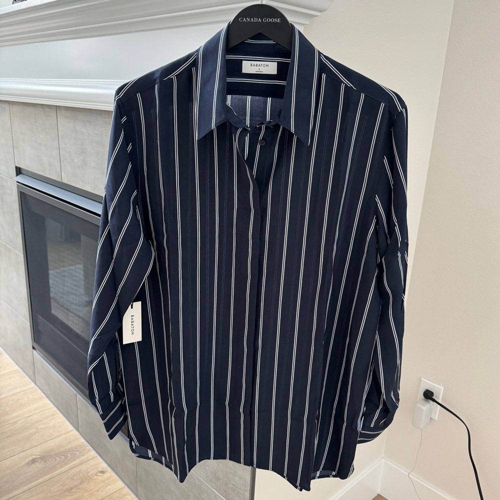 Aritzia Babaton Academy Silk Blouse